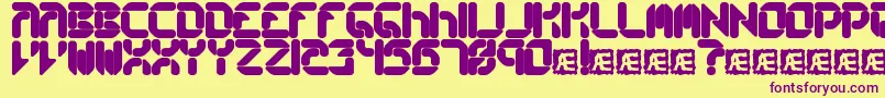 CollectiveRsBrk Font – Purple Fonts on Yellow Background