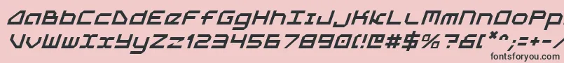 5thAgentItalic Font – Black Fonts on Pink Background