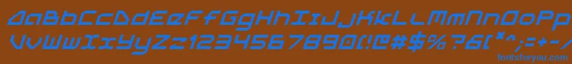 Шрифт 5thAgentItalic – синие шрифты на коричневом фоне