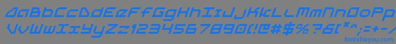 5thAgentItalic Font – Blue Fonts on Gray Background