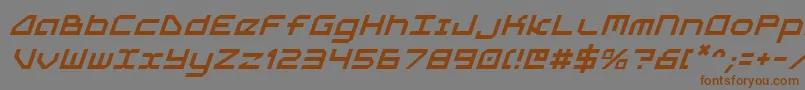 5thAgentItalic Font – Brown Fonts on Gray Background