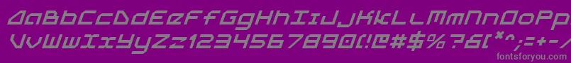 5thAgentItalic Font – Gray Fonts on Purple Background
