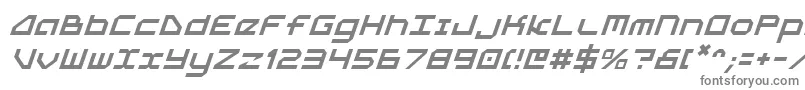 フォント5thAgentItalic – 白い背景に灰色の文字