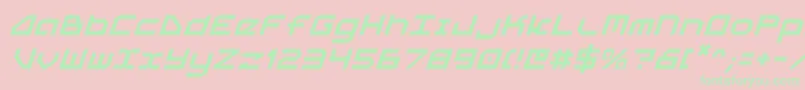 5thAgentItalic-Schriftart – Grüne Schriften auf rosa Hintergrund