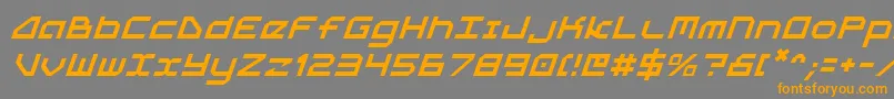 5thAgentItalic Font – Orange Fonts on Gray Background