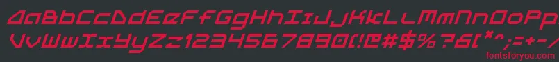Шрифт 5thAgentItalic – красные шрифты на чёрном фоне