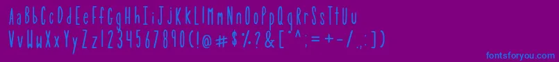 TulipDemo Font – Blue Fonts on Purple Background