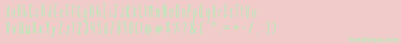 TulipDemo Font – Green Fonts on Pink Background