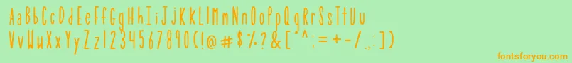 TulipDemo Font – Orange Fonts on Green Background