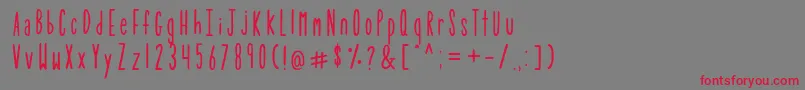 TulipDemo-Schriftart – Rote Schriften auf grauem Hintergrund