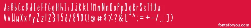 TulipDemo Font – White Fonts on Red Background