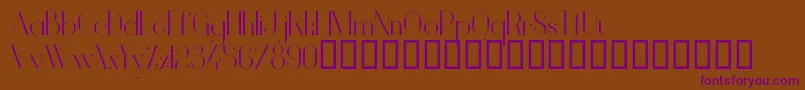 VanityLight Font – Purple Fonts on Brown Background