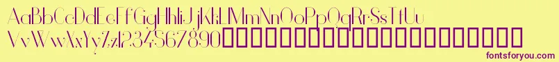 VanityLight Font – Purple Fonts on Yellow Background