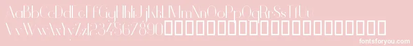 フォントVanityLight – ピンクの背景に白い文字
