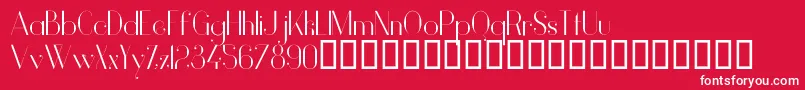 VanityLight Font – White Fonts on Red Background