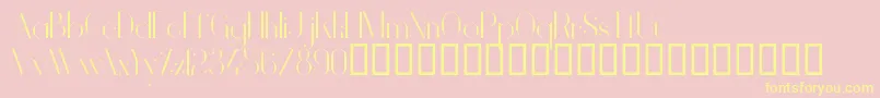 VanityLight Font – Yellow Fonts on Pink Background