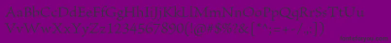 BriosoproLight Font – Black Fonts on Purple Background