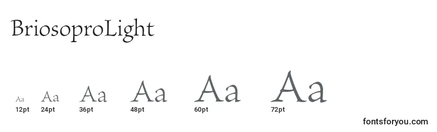 BriosoproLight Font Sizes