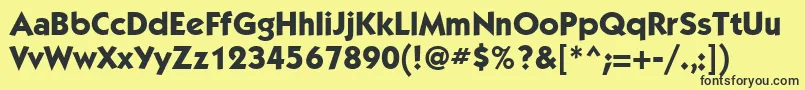 Kbl75C Font – Black Fonts on Yellow Background