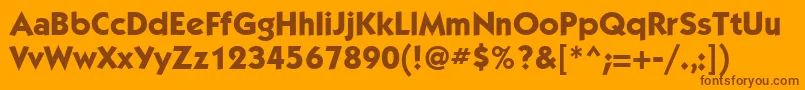 Kbl75C Font – Brown Fonts on Orange Background