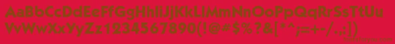 Kbl75C Font – Brown Fonts on Red Background