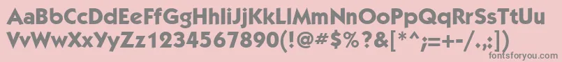 Kbl75C Font – Gray Fonts on Pink Background