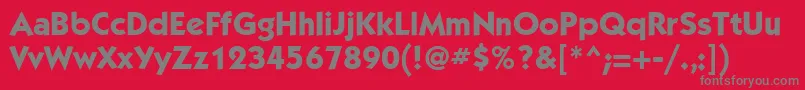 Kbl75C Font – Gray Fonts on Red Background