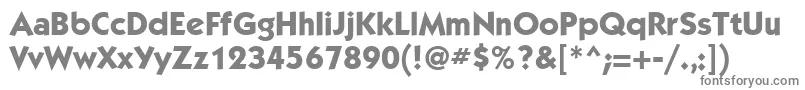 フォントKbl75C – 白い背景に灰色の文字