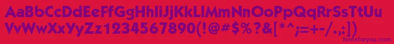 Kbl75C Font – Purple Fonts on Red Background