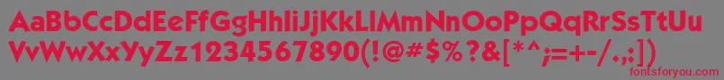 Kbl75C Font – Red Fonts on Gray Background