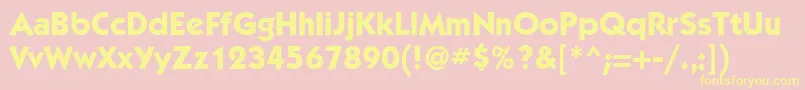 Kbl75C Font – Yellow Fonts on Pink Background