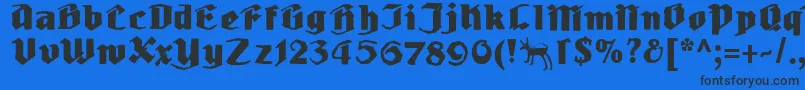 Ludwighohlwein Font – Black Fonts on Blue Background