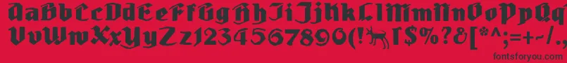 Ludwighohlwein Font – Black Fonts on Red Background