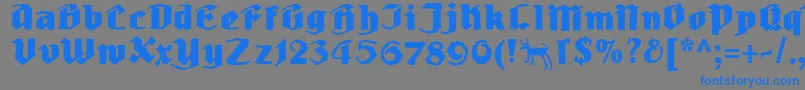 Ludwighohlwein Font – Blue Fonts on Gray Background