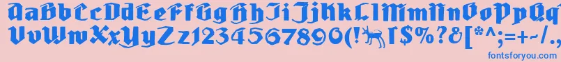 Ludwighohlwein Font – Blue Fonts on Pink Background