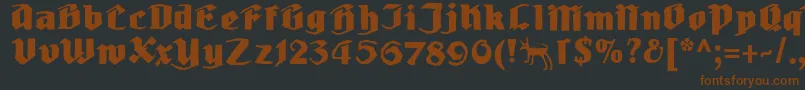 Ludwighohlwein-fontti – ruskeat fontit mustalla taustalla