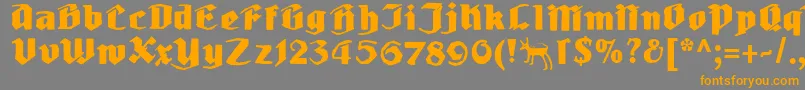 Ludwighohlwein Font – Orange Fonts on Gray Background