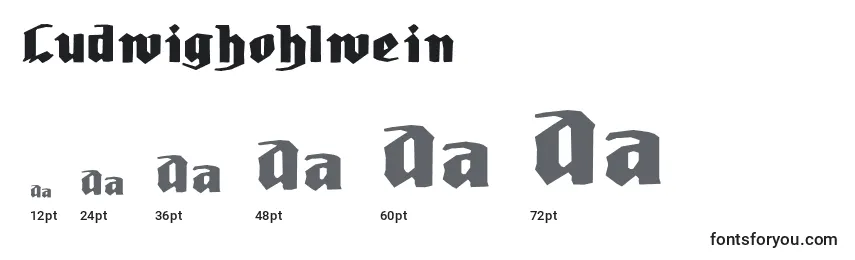 Размеры шрифта Ludwighohlwein