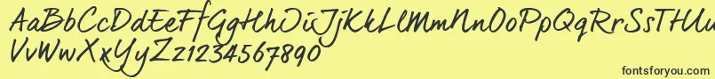 Dearjoe6Trial Font – Black Fonts on Yellow Background