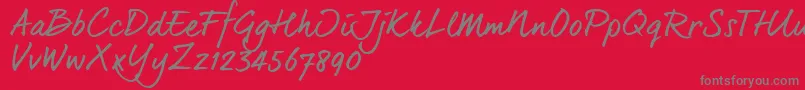 Dearjoe6Trial Font – Gray Fonts on Red Background