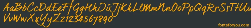 Dearjoe6Trial Font – Orange Fonts on Black Background