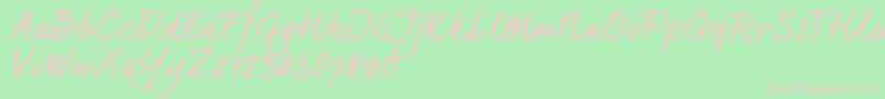 Dearjoe6Trial Font – Pink Fonts on Green Background