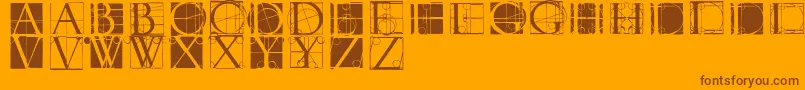 Police Neudoerfferscribblequality – polices brunes sur fond orange