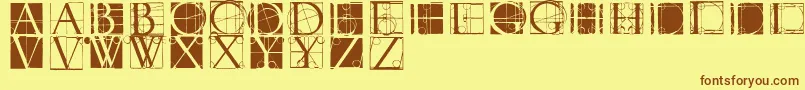 Police Neudoerfferscribblequality – polices brunes sur fond jaune