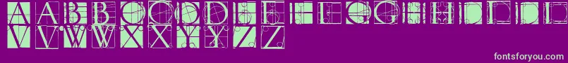 Neudoerfferscribblequality Font – Green Fonts on Purple Background