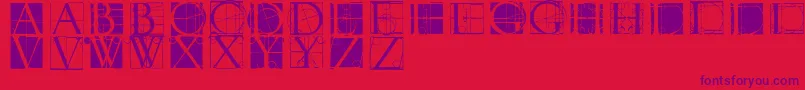 Czcionka Neudoerfferscribblequality – fioletowe czcionki na czerwonym tle