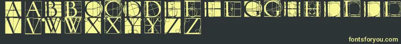 Police Neudoerfferscribblequality – polices jaunes sur fond noir