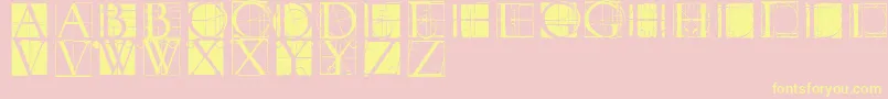 Czcionka Neudoerfferscribblequality – żółte czcionki na różowym tle