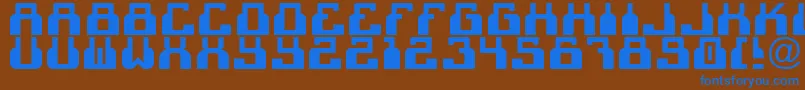 C2cBlack Font – Blue Fonts on Brown Background