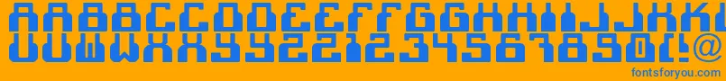 C2cBlack Font – Blue Fonts on Orange Background